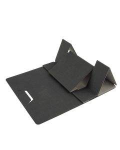 4smarts ErgoFold Foldable Tablet and Laptop Stand - сгъваема кожена поставка за MacBook и лаптопи (черен)