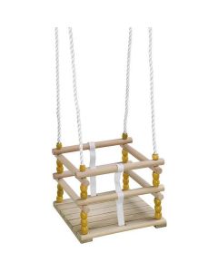Hudora Wooden Grid Swing - дървена люлка за деца (кафяв)