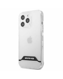 AMG White Stripes Hard Case - дизайнерски кейс с висока защита за iPhone 13 Pro (прозрачен)