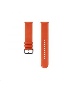 Samsung Leather Band ET-SLR82MOE - оригинална кожена каишка за Samsung Galaxy Watch и всеки часовник с 20мм захват (оранжев)