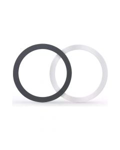 Tech-Protect MagMat MagSafe Magnetic Ring - 2 броя магнитни дискове за смартфони и кейсове, съвместим с MagSafe аксесоари (черен и сребрист)