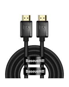 Baseus High Definition Series HDMI 2.1, 8K 60Hz Cable - високоскоростен 8K HDMI към HDMI кабел (200 см) (черен)