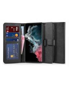 Tech-Protect Wallet Leather Flip Case - кожен калъф, тип портфейл за Samsung Galaxy A33 5G (черен)