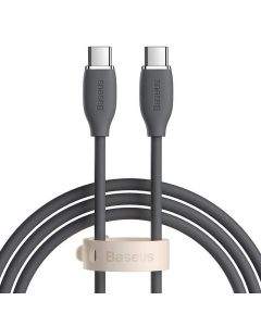Baseus Jelly USB-C to USB-C Cable 100W - кабел с с бързо зареждане за устройства с USB-C порт (200 см) (черен)