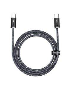 Baseus Dynamic Series USB-C to USB-C Fast Charging Cable 100W (CALD000316) - здрав кабел с въжена оплетка за бързо зареждане за устройства с USB-C порт (200 см) (тъмносив)