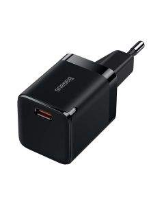Baseus GaN 3 Fast Charger 1C 30W (CCGN010101) - захранване за ел. мрежа с USB-C изход с технология за бързо зареждане (черен)