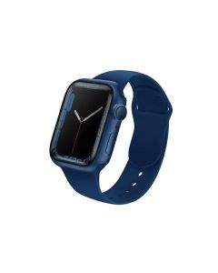 Uniq Legion Apple Watch Case 45mm - качествен твърд кейс с вграден стъклен протектор за дисплея на Apple Watch 7 45мм (син)