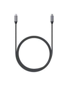 Satechi USB4 USB-C to USB-C Cable, 8K, 100W, 40Gbps - здрав USB4 кабел с въжена оплетка за устройства с USB-C порт (80 см) (черен)