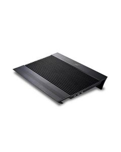 DeepCool N8 Laptop Cooling Stand With Two 14 cm Fans - охлаждаща ергономична поставка за Mac и преносими компютри (черен)