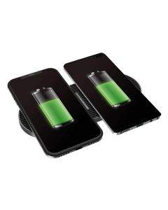 Platinet Wireless Charger Duo 2x10W - двойна поставка (пад) за безжично зареждане на Qi съвместими мобилни устройства (черен)