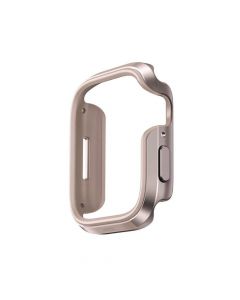 Uniq Valencia Reinforced Aluminium Protective Case - удароустойчив хибриден кейс за Apple Watch 45мм, 44мм (златист)