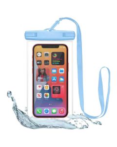 Tech-Protect Universal Waterproof Case IPX8 - универсален водоустойчив калъф за смартфони до 6.9 инча (син)