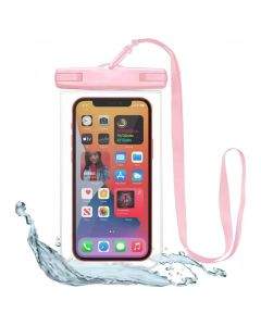 Tech-Protect Universal Waterproof Case IPX8 - универсален водоустойчив калъф за смартфони до 6.9 инча (розов)
