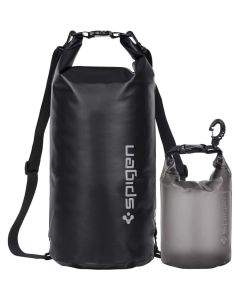 Spigen A630 Universal Waterproof Bag Set IPX8 10L - комплект водонепромокаеми чанти с презрамка за мобилни устройства (2 броя) (черен)