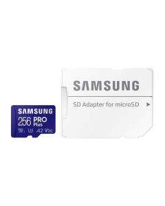Samsung microSDXC Pro Plus 256GB UHS-1 U3 (клас 10) 4K UHD Videos - microSDXC памет със SD адаптер за мобилни устройства (2021)