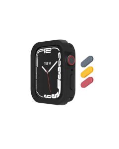 SwitchEasy Colors Case - удароустойчив силиконов (TPU) кейс за Apple Watch 45мм, 44мм (черен)