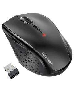 TeckNet EWM010022BA05 (M002) 2.4G Wireless Mouse - ергономична безжична мишка (за Mac и PC) (черен)