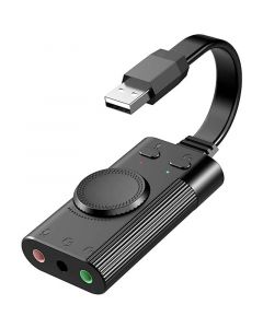 TechRise EAA05311BA01 USB Stereo Audio Adapter - аудио адаптер за компютри (черен)