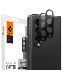 Spigen Optik Lens Protector - комплект 2 броя предпазни стъклени протектори за камерата на Samsung Galaxy Z Fold 4 (черен)