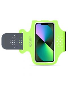 Tech-Protect M1 Universal Sports Armband - универсален неопренов спортен калъф за ръка за iPhone, Samsung, Huawei и други (зелен)