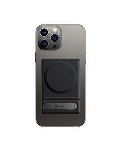 Baseus Foldable Magnetic MagSafe Bracket Stand - кожена поставка за прикрепяне към iPhone с MagSafe (черен)