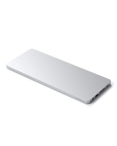 Satechi Aluminium USB-C Slim Dock with SSD Enclosure for iMac 24 - алуминиева поставка с място за SDD и допълнителен USB-C хъб за iMac 24 (2021) (сребрист)