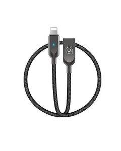 Usams U-Sun Smart Power-Off Lightning to USB Cable - USB към Lightning кабел за Apple устройства с Lightning порт (60 см) (черен)