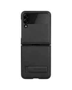 Nillkin Qin Book Case - кожен кейс за Samsung Galaxy Z Flip 4 (черен)