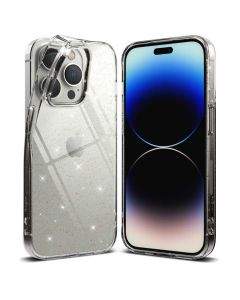 Ringke Air Glitter Case - силиконов (TPU) калъф за iPhone 14 Pro Max (прозрачен)