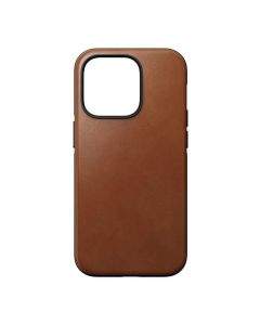 Nomad Modern Leather MagSafe Case - кожен (естествена кожа) кейс с MagSafe за iPhone 14 Pro (кафяв)