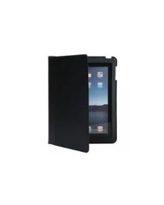 Ultra Slim Leather Case - кожен кейс и стойка за iPad 4, iPad 3, iPad 2 (черен)
