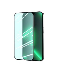 Joyroom Knight Green Tempered Glass with Anti Blue Light (JR-G02) - калено стъклено защитно покритие със защитен филтър за дисплея на iPhone 14 Pro (черен-прозрачен)