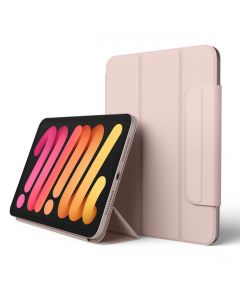 Elago Smart Folio Clasp Case - магнитен полиуретанов кейс с поставка за iPad mini 6 (2021) (розов)