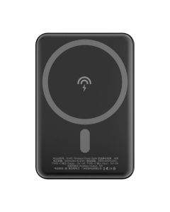 Dudao Magnetic Wireless Power Bank 5000 mAh 10W - безжична преносима външна батерия с USB-C вход за iPhone с Magsafe (черен)