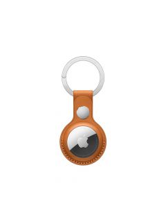 Apple AirTag Leather Key Ring - стилен оригинален ключодържател от естествена кожа за Apple AirTag (кафяв)