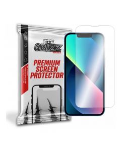 GrizzGlass Hydrogel Screen Protector - хибридно защитно покритие за дисплея на iPhone 13 (прозрачен)