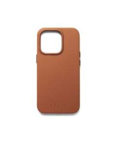 Mujjo Full Leather MagSafe Case - премиум кожен (естествена кожа) кейс с MagSafe за iPhone 14 Pro Max (кафяв)