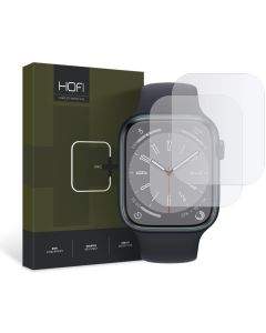Hofi Hydroflex Pro Plus Back Protector - два броя прозрачни защитни покрития за задната част на Apple Watch 44мм, 45мм (прозрачен)