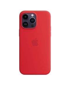 Apple iPhone Silicone Case with MagSafe - оригинален силиконов кейс за iPhone 14 Pro Max с MagSafe (червен)