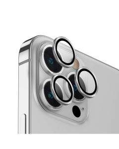 Uniq Optix Camera Tempered Glass Lens Protector - предпазни стъклени лещи за камерата на iPhone 14 Pro, iPhone 14 Pro Max (сребрист)