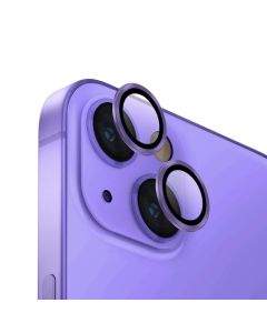 Uniq Optix Camera Tempered Glass Lens Protector - предпазни стъклени лещи за камерата на iPhone 14, iPhone 14 Plus (лилав)