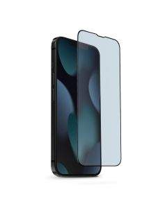 Uniq Optix VisionCare Tempered Glass with Anti Blue Light - калено стъклено защитно покритие със защитен филтър за дисплея на iPhone 14 Plus, iPhone 13 Pro Max (черен-прозрачен)