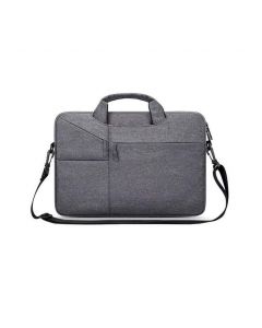 Tech-Protect PocketBag Laptop Bag 14 - елегантна чанта с дръжки и презрамка за MacBook Air 13, MacBook Pro 13, MacBook Pro 14 и лаптопи до 14 инча (тъмносив)