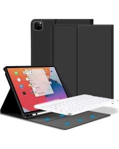 Tech-Protect SC Pen Case and Bluetooth Keyboard - кожен калъф и безжична блутут клавиатура за iPad Pro 11 M2 (2022), iPad Pro 11 M1 (2021), iPad Pro 11 (2020) (черен)