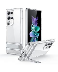 ESR Air Shield Boost Case - удароустойчив хибриден кейс с вградена поставка за Samsung Galaxy S23 Ultra (прозрачен)
