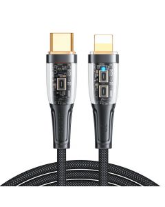 Joyroom Smart Power Off USB-C to Lightning Cable PD 20W - USB-C към Lightning кабел за Apple устройства с Lightning порт (120 см) (черен)