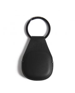 Mujjo Canopy AirTag Keychain - висококачествен ключодържател от естествена кожа за Apple AirTag (черен)
