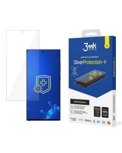 3mk Silver Protection+ Screen Protector - антибактериално защитно покритие за дисплея на Samsung Galaxy S23 Ultra (прозрачен)