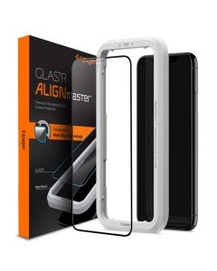 Spigen Glass.Tr Align Master Full Cover Tempered Glass - калено стъклено защитно покритие за целия дисплей на iPhone 11 Pro, iPhone XS, iPhone X (черен-прозрачен)