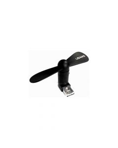 USAMS Mini 2-in-1 Fan - мини вентилатор за устройства microUSB и USB-A (черен)